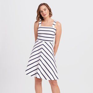NWT Draper James Blue & White Striped A-Line Dress (Sz 14)